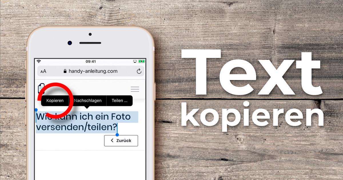 Text kopieren Handy Anleitung (iPhone)